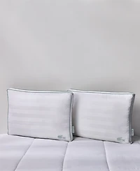 Lacoste Home Tennis Stripe Cotton Gusseted Medium-Density Pillow