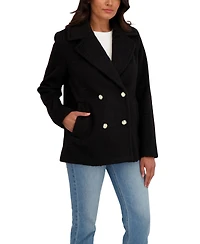 Sebby Collection Women's Boucle Pea Coat