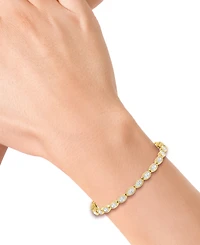 Effy Lab Grown Diamond Oval Bezel Tennis Bracelet (4-7/8 ct. t.w.) in 14k Gold