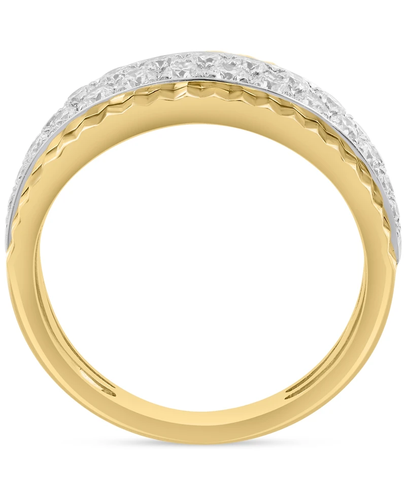 Effy Diamond Double Row Ridged Band (3/8 ct. t.w.) in 14k Gold