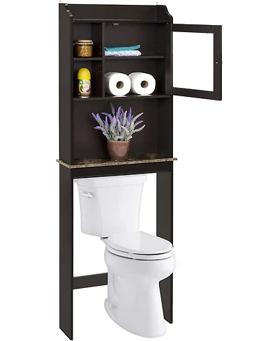 Vanirror Over Bathroom Storage Cabinet with Adjustable Shelves, Espresso Bathroom Space Saver Organization Cabinet