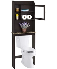 Vanirror Over Bathroom Storage Cabinet with Adjustable Shelves, Espresso Bathroom Space Saver Organization Cabinet
