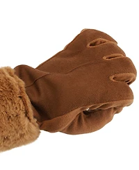 Isotoner Signature Women's Mya smartDRI Faux-Fur Cuff Gloves
