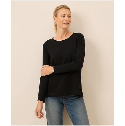 Pact Luxe Stretch Jersey Swing Long Sleeve Tee