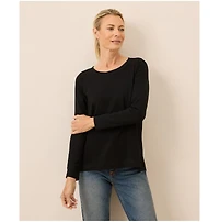 Pact Luxe Stretch Jersey Swing Long Sleeve Tee