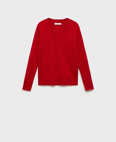 Mango Women's V-Neck Knit Sweater