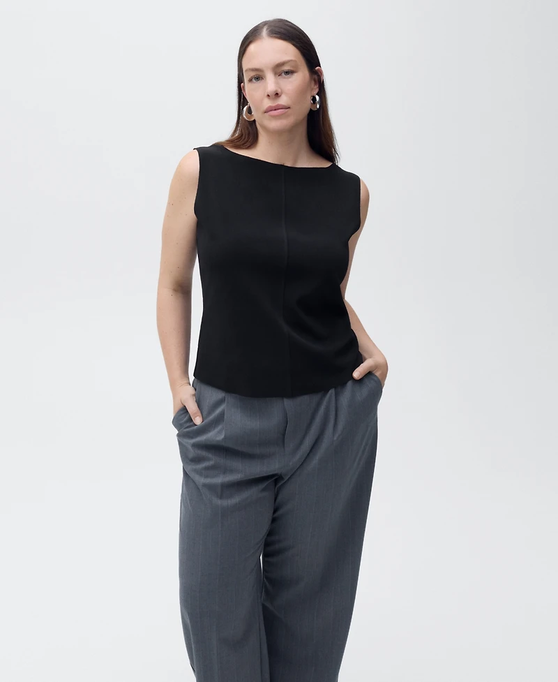 Mango Women's Boat-Neck Knitted Top