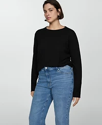 Mango Women's Wool-Blend Round-Neck Sweater