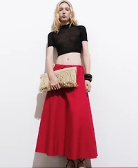 Mango Women's Flared Cotton Skirt