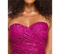 Seni & Cade Juniors' Strapless Sweetheart Neck Short Dress
