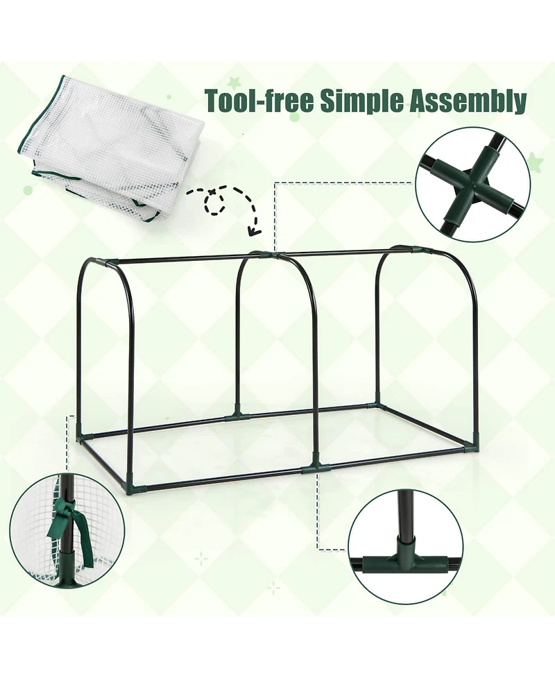 Costway Portable Mini Greenhouse 47" x 22" x 24" Outdoor Indoor Tunnel Greenhouse