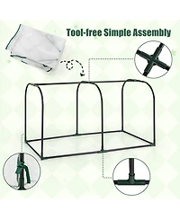Costway Portable Mini Greenhouse 47" x 22" x 24" Outdoor Indoor Tunnel Greenhouse