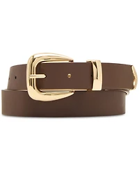 Steve Madden 1.18" Faux-Leather Belts, Set of 2