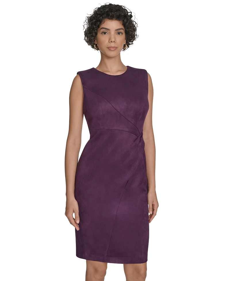 Calvin Klein Women's Side Ruched Midi Dress