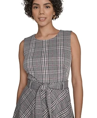 Calvin Klein Women's Plaid Sleeveless Midi Dress