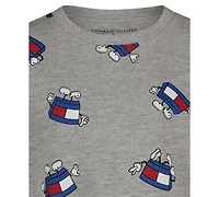 Tommy Hilfiger Toddler and Little Boys Mascot Allover Printed T-Shirt