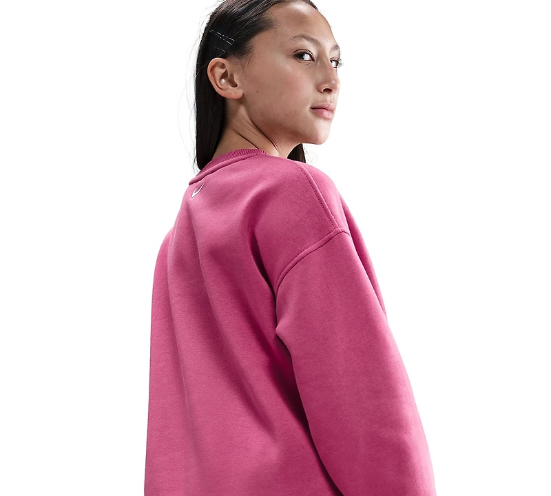 Nike Big Girls Sportswear Club Fleece Oversized Crewneck Sweatshirt