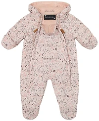 S Rothschild & Co Baby Girls Double Zip Floral Pram Snowsuit