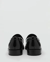 Mango Men's Nappa Leather-Effect Moccasins