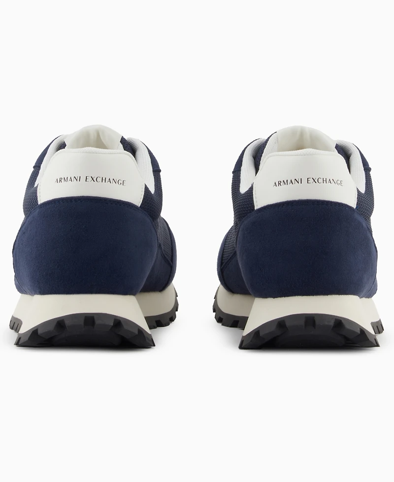 A|X Armani Exchange Men's Drop Logo Mesh Sneakers