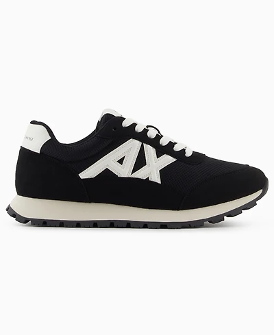 A|X Armani Exchange Men's Drop Logo Mesh Sneakers