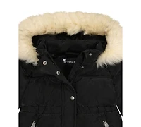 S Rothschild & Co Toddler and Little Girls Velvet Touch Parka