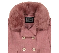 S Rothschild & Co Toddler and Little Girls Tweed Princess Dress Coat