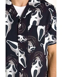 OppoSuits Men's Official GhostFace Hawaii Shirt - Halloween Themed Party Short Sleeve Multicolor
