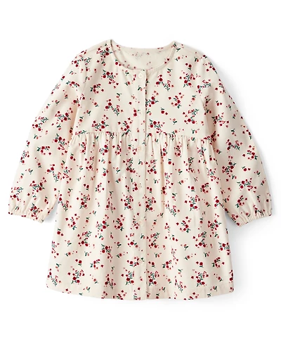 Carter's Toddler Girls Floral Print Corduroy Long-Sleeve Dress