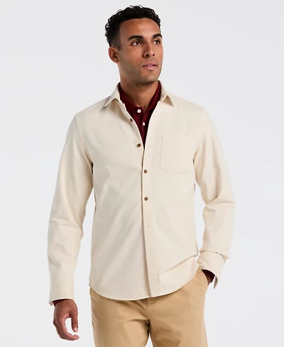 Original Penguin Men's Long Sleeve Garment Dyed Solid Shirt