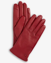 Cole Haan Leather Cashmere Blend Lined Basic Tech Tip Gloves