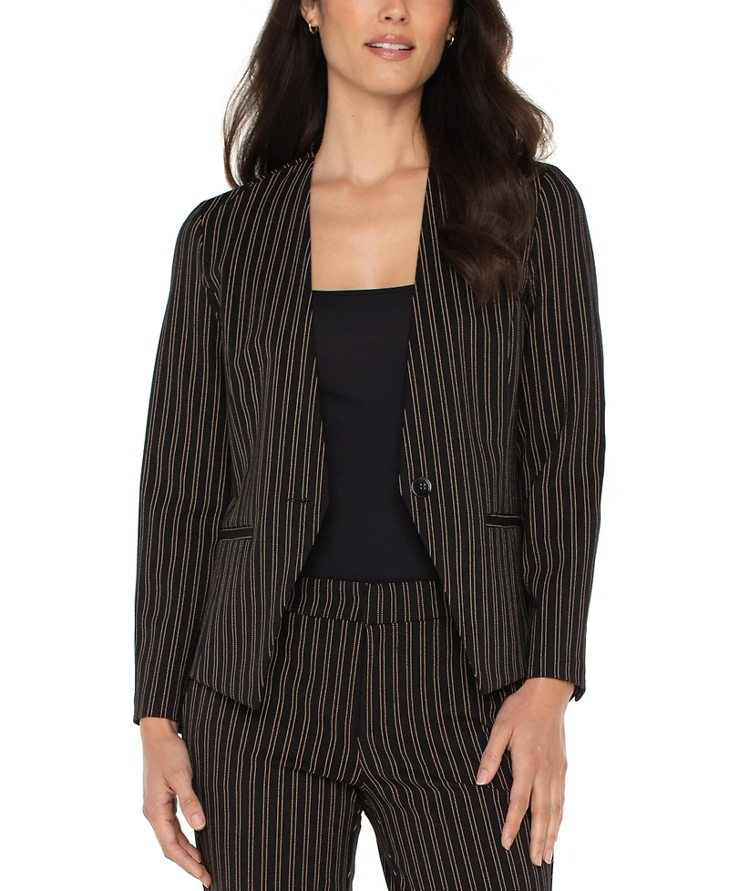 Liverpool Los Angeles Petite Collarless Fitted Blazer