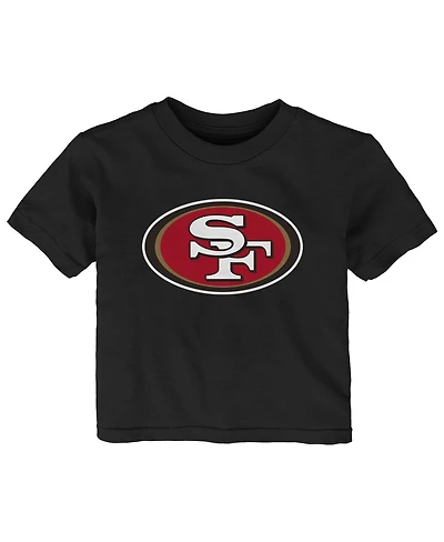 Outerstuff Baby Boys and Girls Black San Francisco 49ers Primary Logo T-Shirt