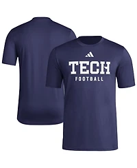 Adidas Men's Navy Georgia Tech Yellow Jackets Locker Practice Football Pre-Game T-Shirt