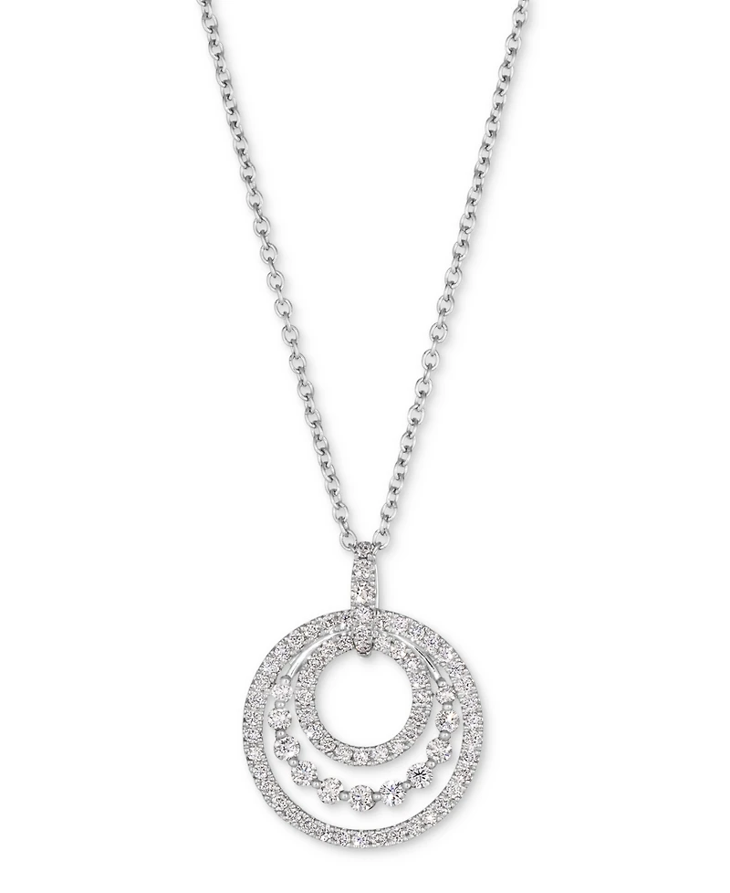 Le Vian Vanilla Diamond Triple Circle 18" Pendant Necklace (3/4 ct. t.w.) in Platinum