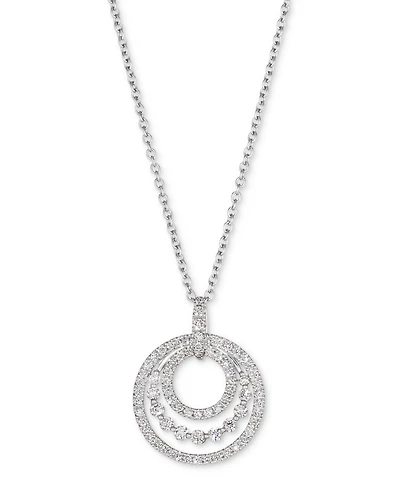 Le Vian Vanilla Diamond Triple Circle 18" Pendant Necklace (3/4 ct. t.w.) in Platinum