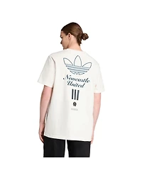 Adidas Men's White Newcastle United Terrace Icons Collection Graphic T-Shirt
