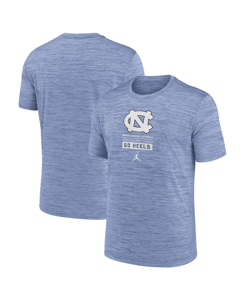 Jordan Men's Carolina Blue North Tar Heels Campus Center Block Velocity Performance T-Shirt
