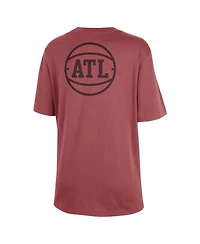 Jordan Women's Red Atlanta Hawks Courtside Statement Edition Boyfriend T-Shirt