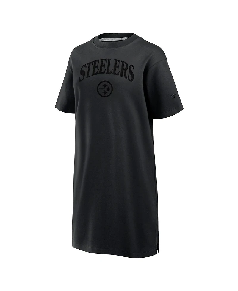Fanatics Women's Black Pittsburgh Steelers Elements Go Tri-Blend Dress