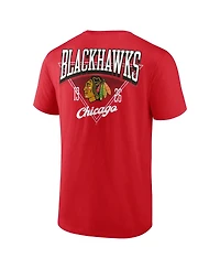 Logo Athletic Men's Red Chicago Blackhawks Never Over T-Shirt