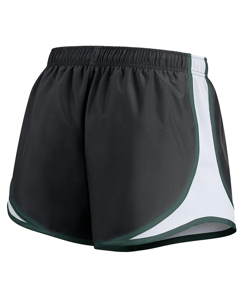 Nike Women's Black Michigan State Spartans Spring Break Tempo Performance Shorts