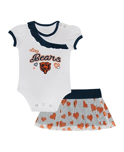 Outerstuff Baby Boys and Girls Chicago Bears Love My Team Bodysuit Skirt Set