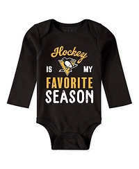 Wear by Erin Andrews Baby Boys and Girls 3-Piece Pittsburgh Penguins Turn Me Around Bodysuits Pants Set