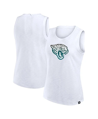 Fanatics Women's White Jacksonville Jaguars Slub Tank Top