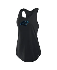Fanatics Women's Black Carolina Panthers Iron Fan Tank Top