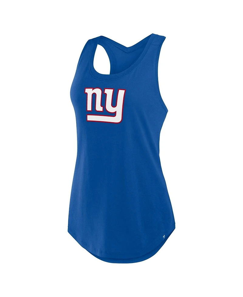 Fanatics Women's Royal New York Giants Iron Fan Tank Top