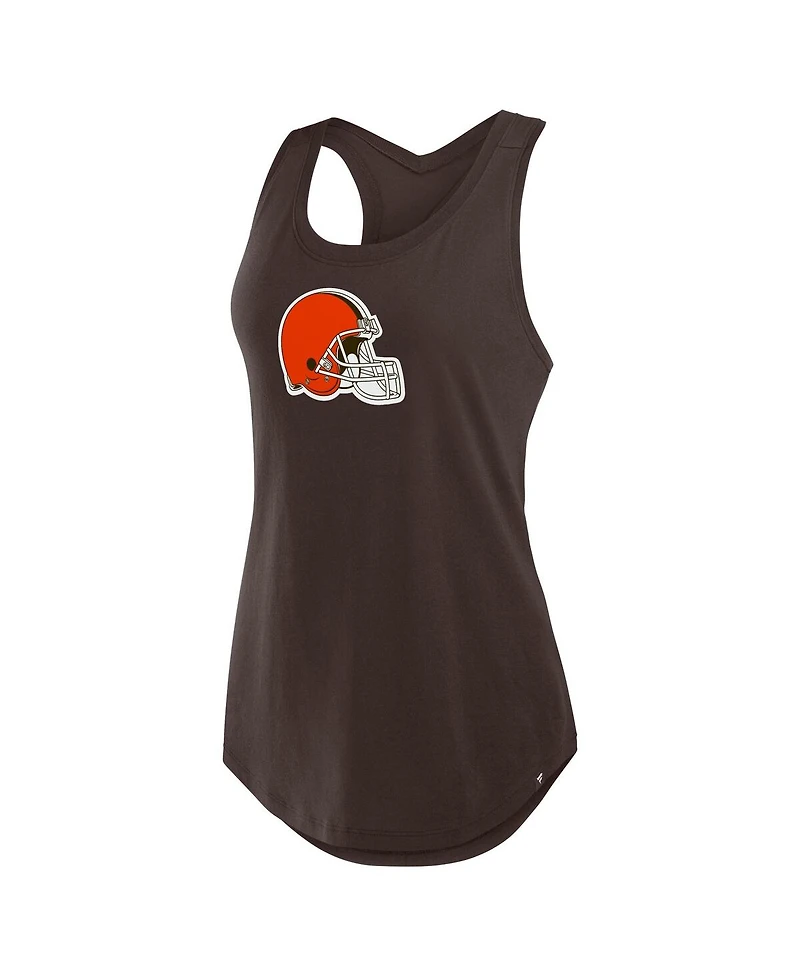 Fanatics Women's Brown Cleveland Browns Iron Fan Tank Top