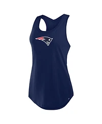 Fanatics Women's Navy New England Patriots Iron Fan Tank Top
