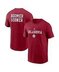 Jordan Men's Crimson Oklahoma Sooners 2-Hit Stacked T-Shirt